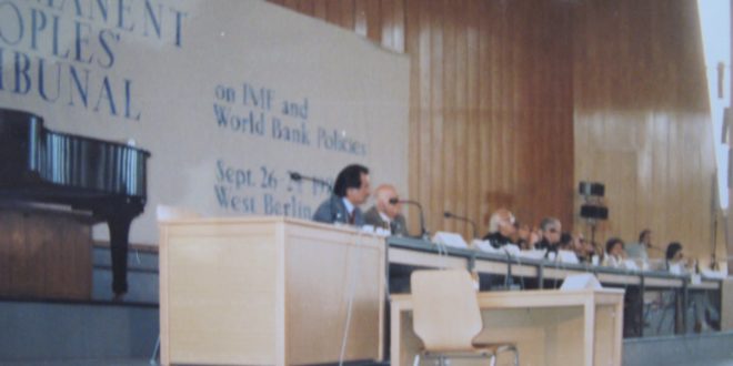 Sessão do Tribunal Permanente dos Povos em setembro de 1988 em Berlim (Foto José Pedro Soares Martins)