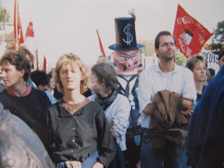 Prévia dos movimentos anti-globalização, nas ruas de Berlim em setembro de 1988 (Foto José Pedro S.Martins)
