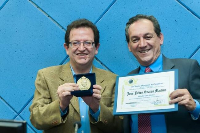 Medalha Chico Mendes que recebi, por iniciativa do vereador Luiz Carlos Rossini 