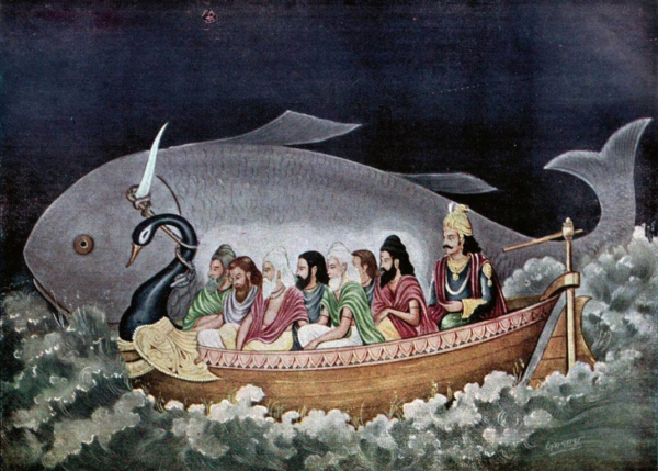 A Arca de Manu e Noé, duas representações de culturas distintas, mas todas convergindo para um mesmo ponto (Fotos: http://www.mysteryofindia.com/2014/12/similarities-noahs-ark-manus-boat.html)